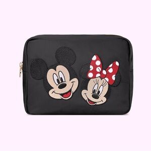BNWT! Classic Noir Large Pouch with Large Mickey & Minnie Patch